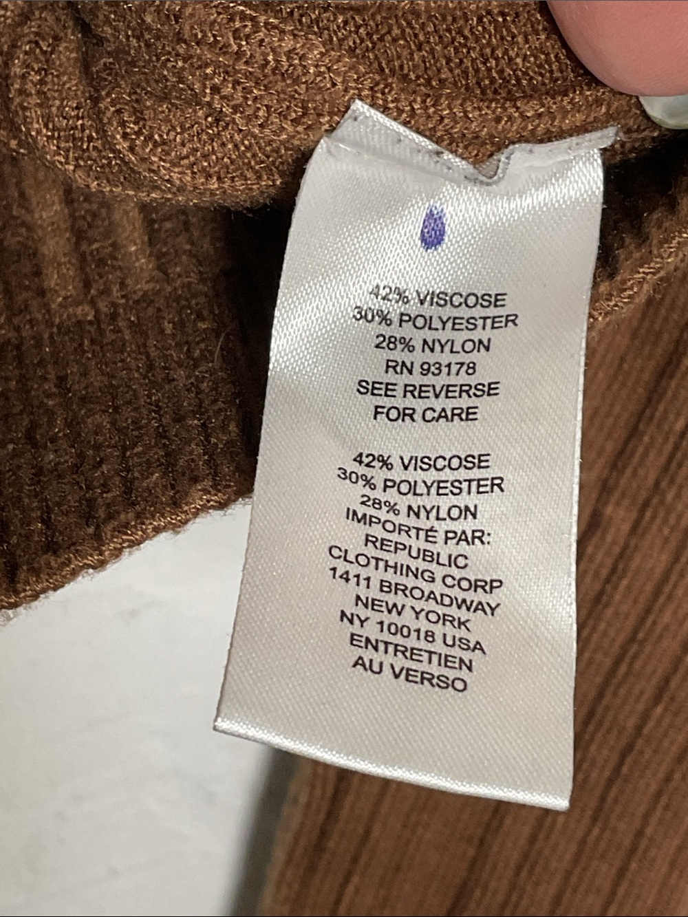 Truth by Republic Brown Ribbed Knit Collared Button Cardigan Top Size S - Picture 7 of 8